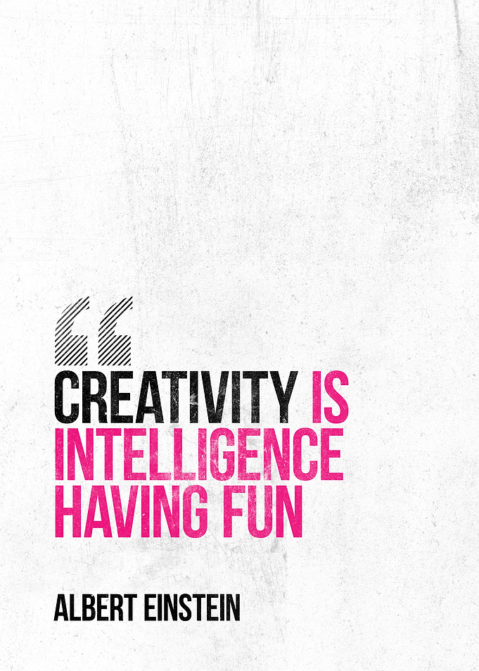 Albert Einstein Creativity Quote Poster