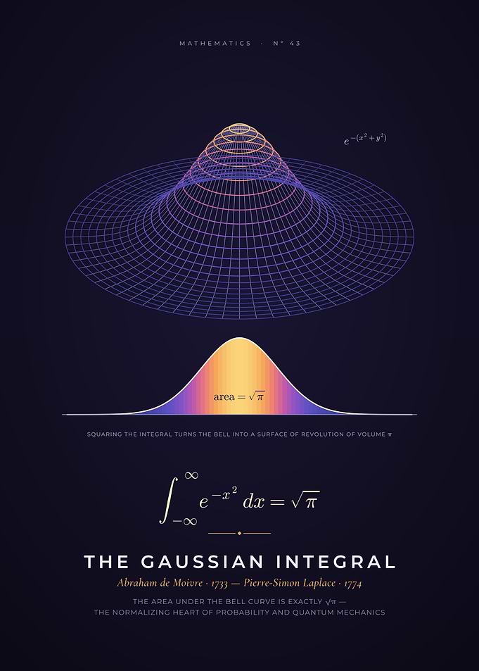 Gaussian Integral, Bell Curve and 3D Surface