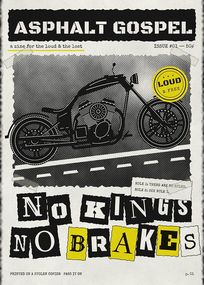 No Kings No Brakes Punk Biker Zine