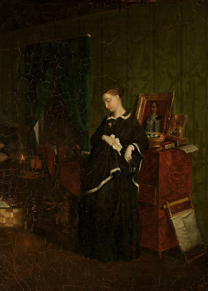 Woman in Mourning Painting