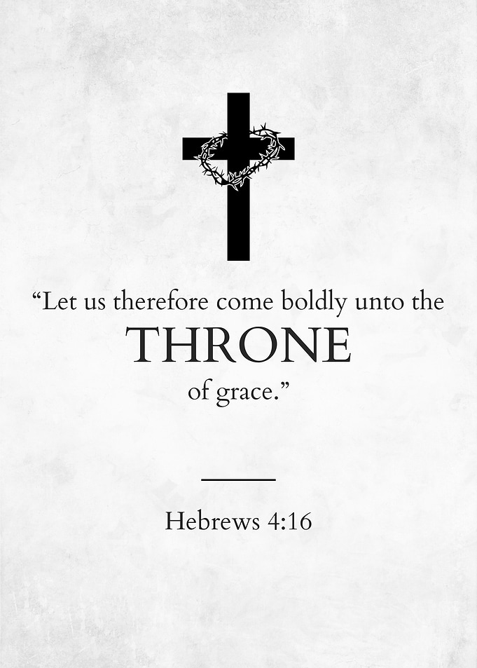 Hebrews 4:16 Christian Wall Art