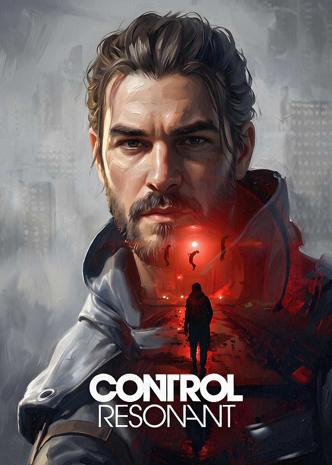 Control Resonant Digital Art Poster