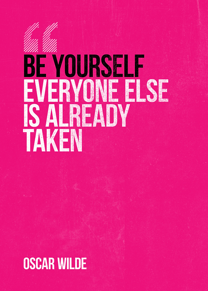 Be Yourself Oscar Wilde Quote Poster