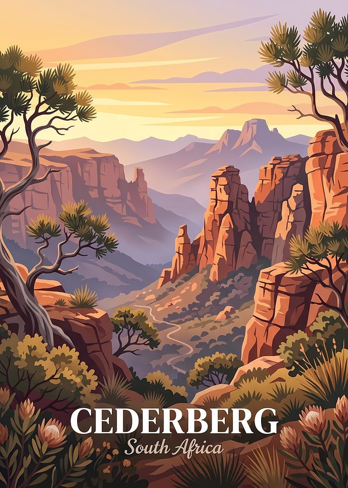 Cederberg South Africa Travel Poster
