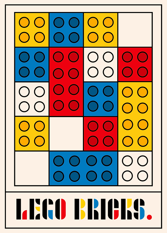 Minimalist Lego Bricks Poster