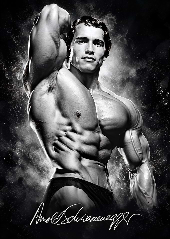 Arnold Schwarzenegger Bodybuilding Portrait
