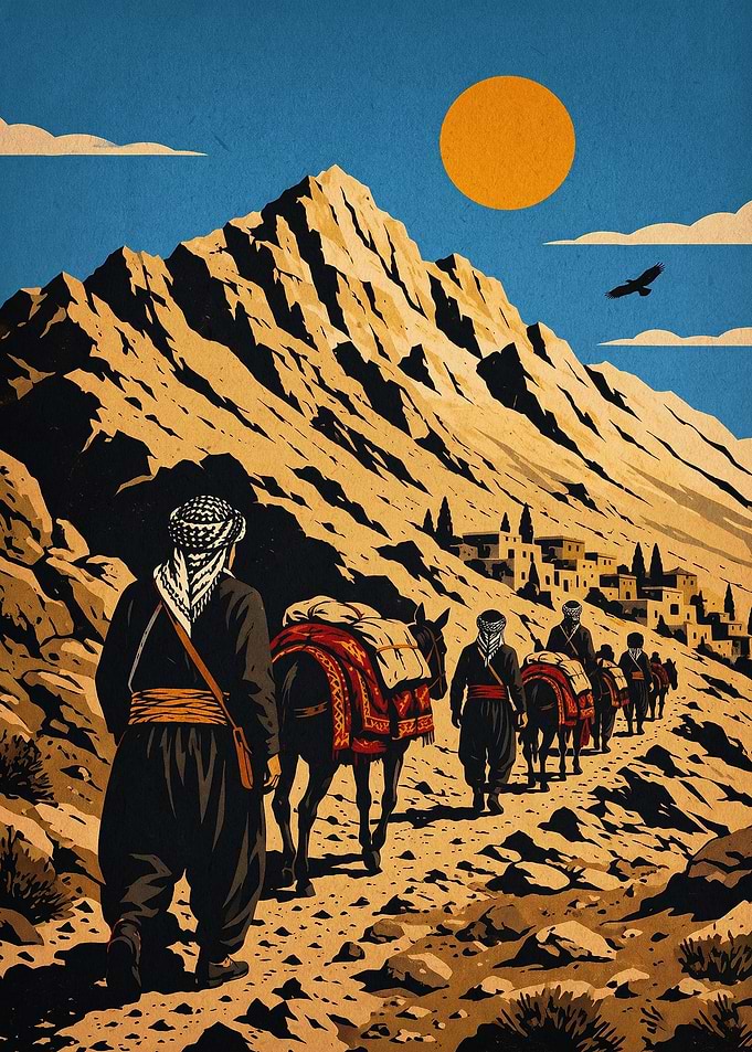 Mountain Journey Vintage Travel Pos