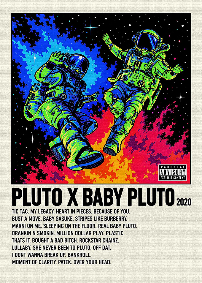Pluto x Baby Pluto Album Poster