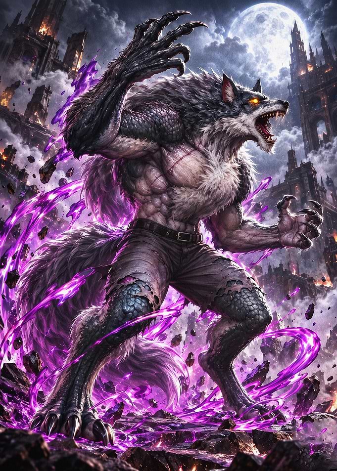 Werewolf Monster Dark Fantasy Poste