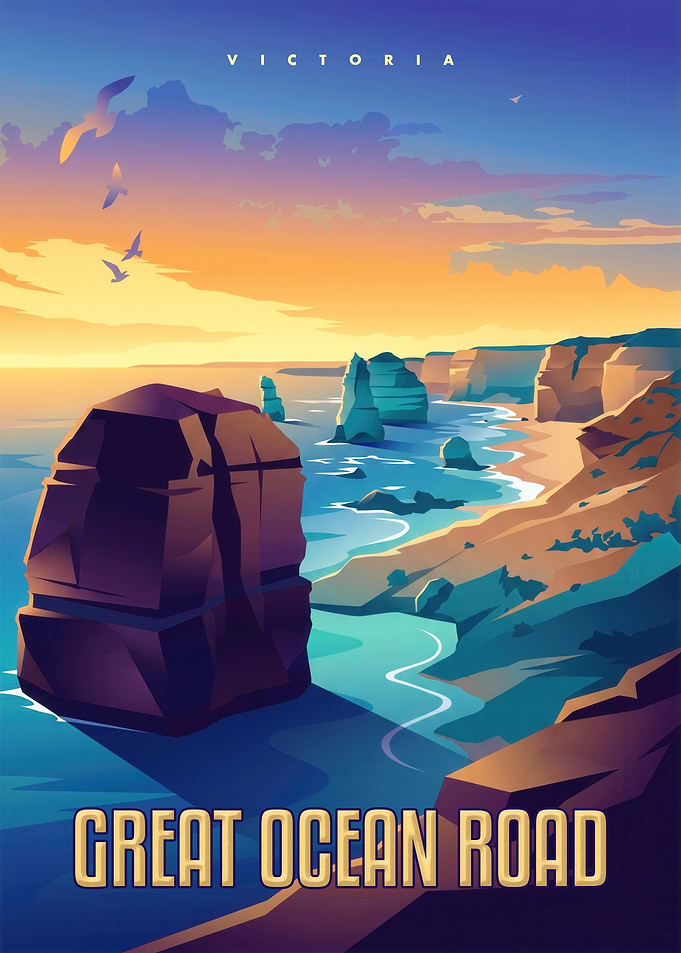 Great Ocean Road Travel Poster