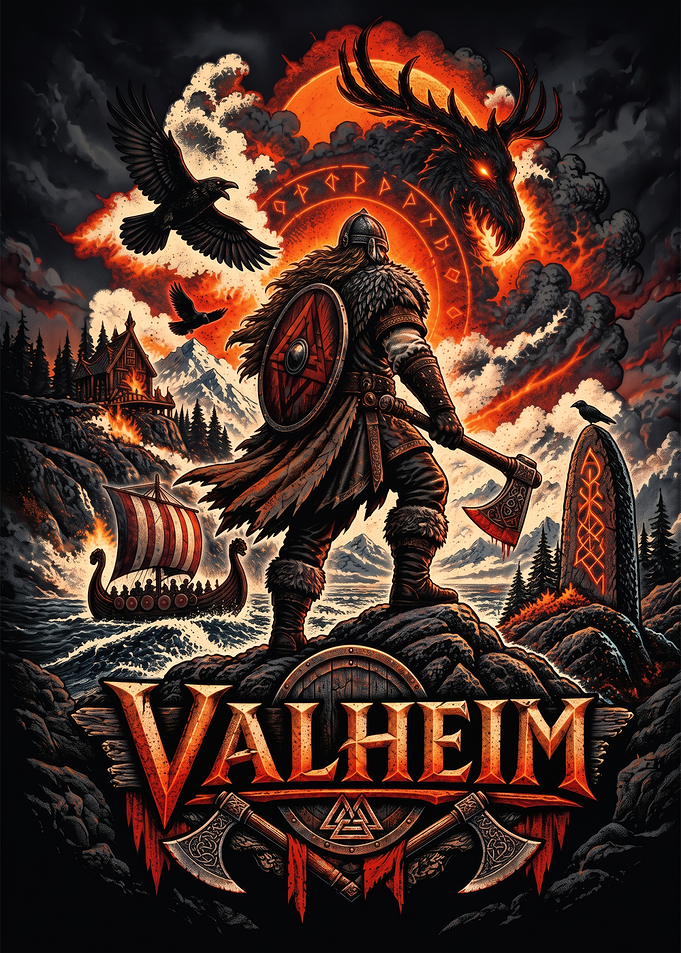 Valheim Viking Warrior Poster