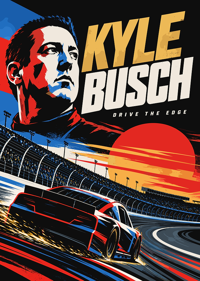 Kyle Busch NASCAR Racing Poster