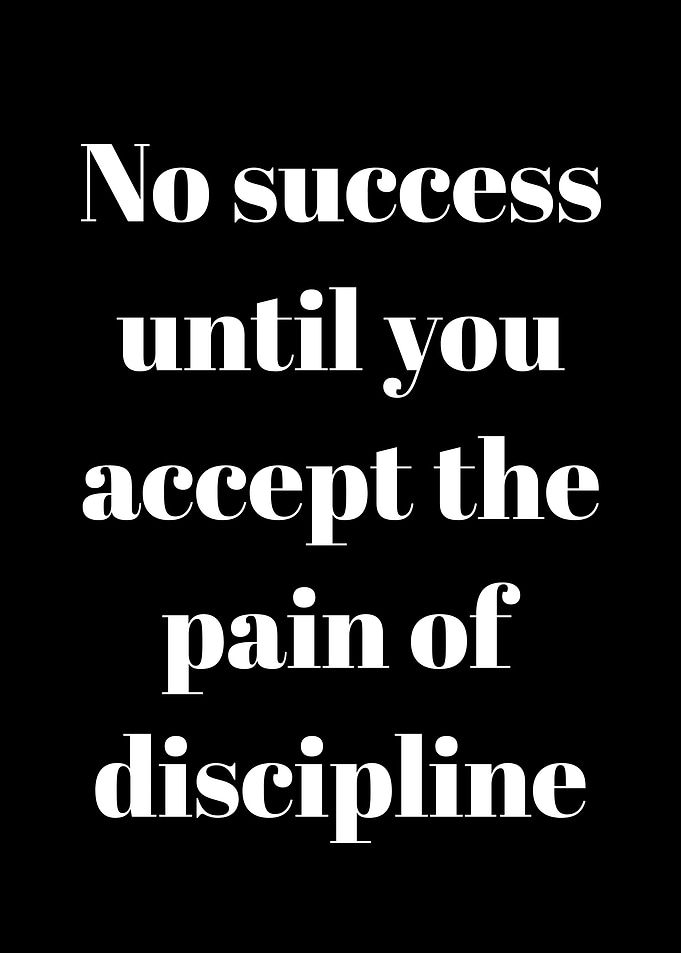 Inspirational Discipline Quote Wall Art