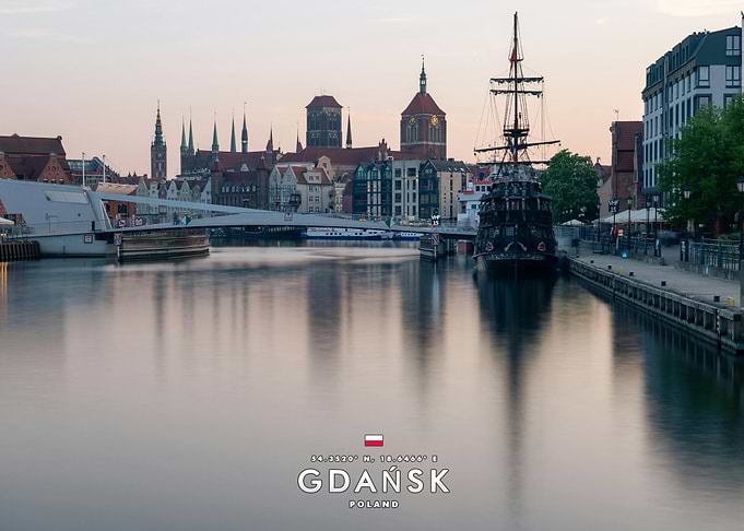 Gdańsk Cityscape at Sunset