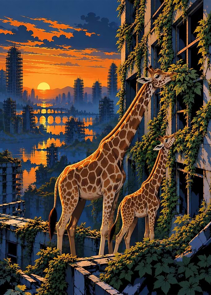 Giraffes in a Post-Apocalyptic City