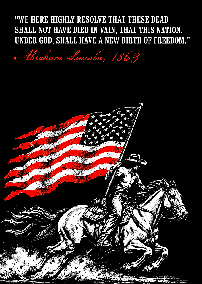 Abraham Lincoln Quote Patriotic Cowboy Art