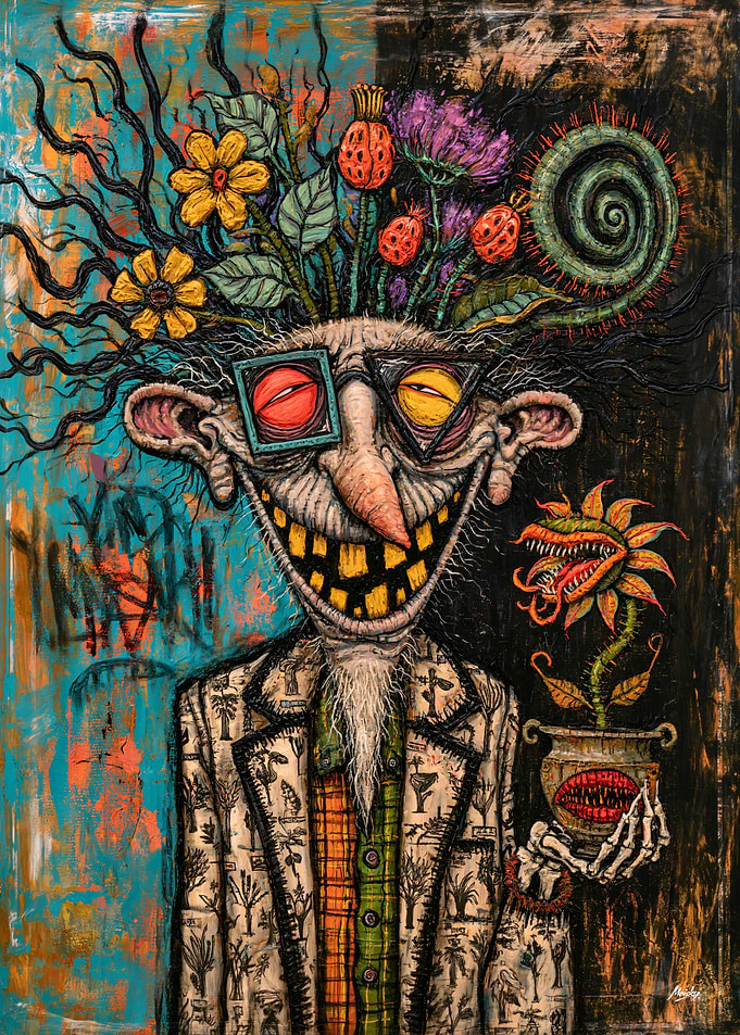 Botanist of Impossible Blooms - Surreal Portrait