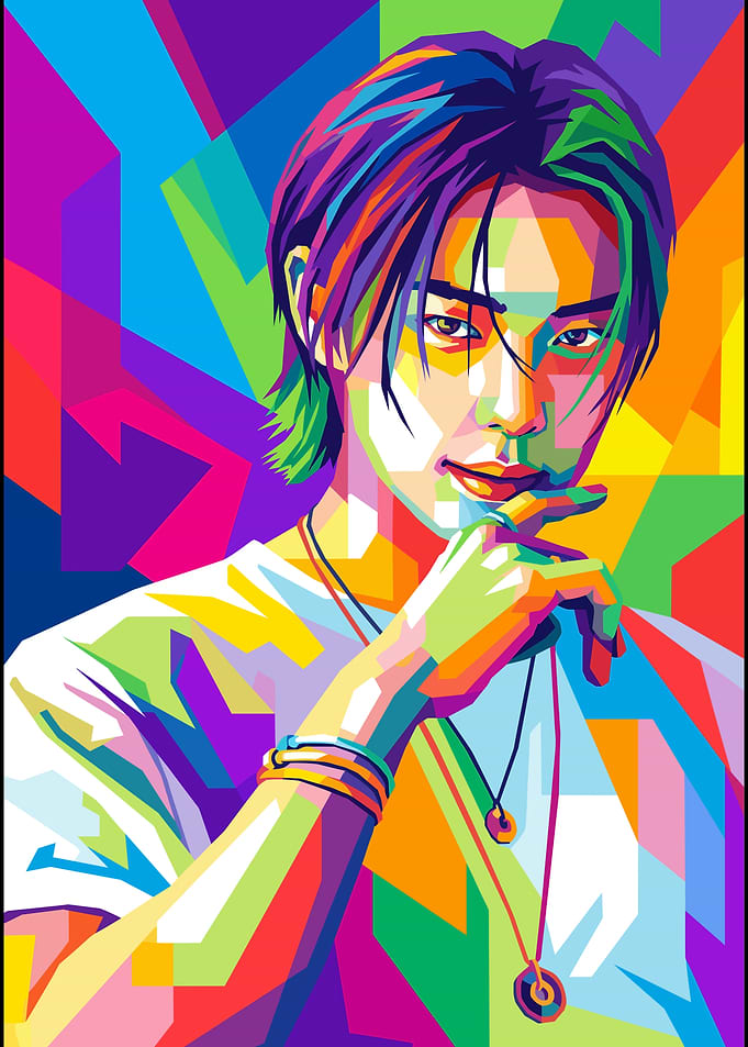 Hyunjin Pop Art Portrait