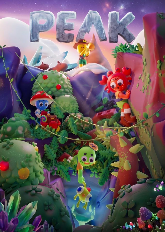Peak Cartoon Adventure Poster