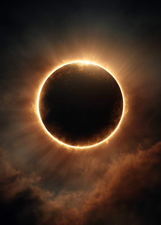 Total Solar Eclipse in Dark Sky