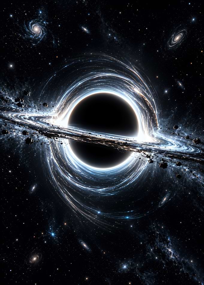 Supermassive Black Hole in Deep Space