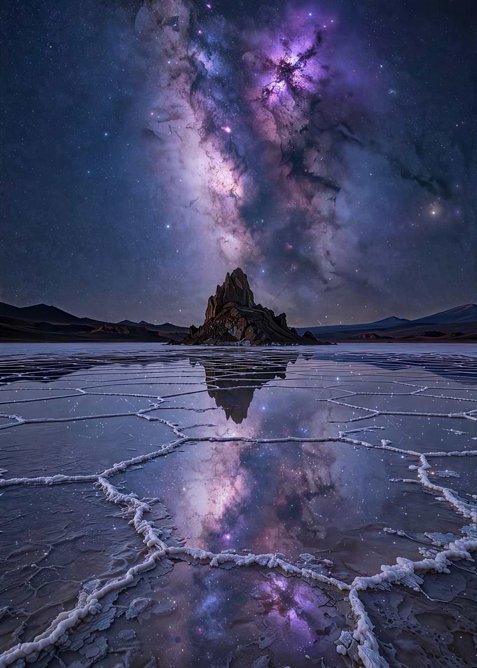 Milky Way Over Salt Flats