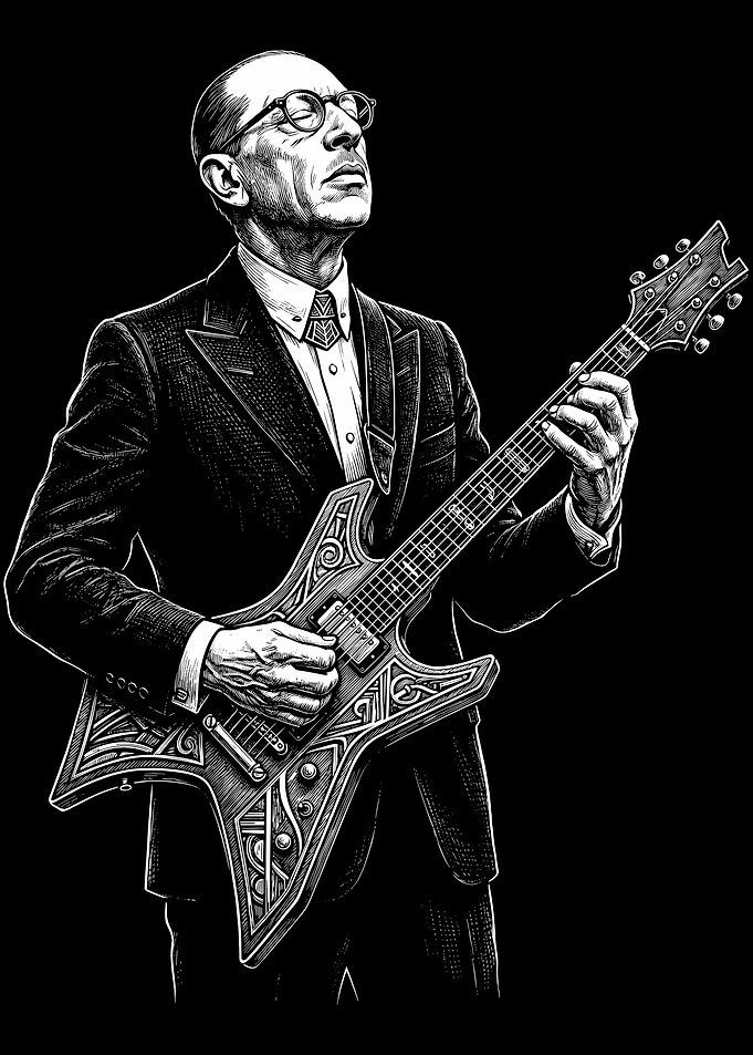Igor Stravinsky - Playing Electric Guitar