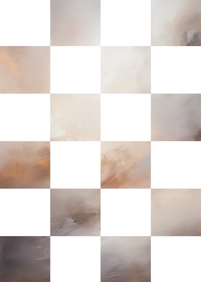 Abstract Checkerboard Neutral Tones