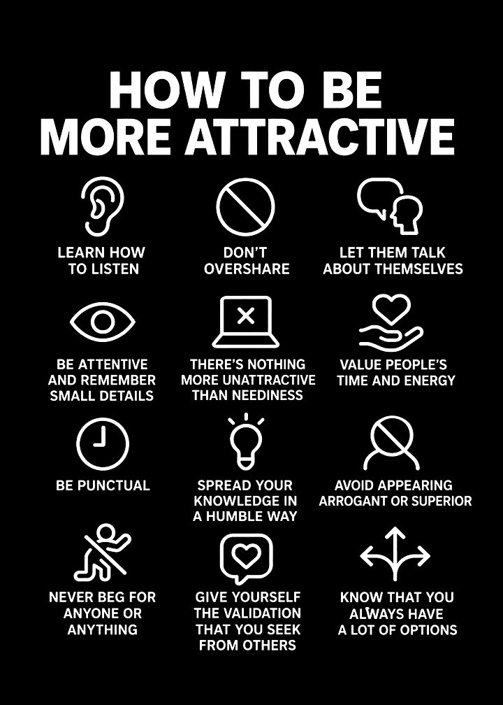 How To Be More Attractive Infographic