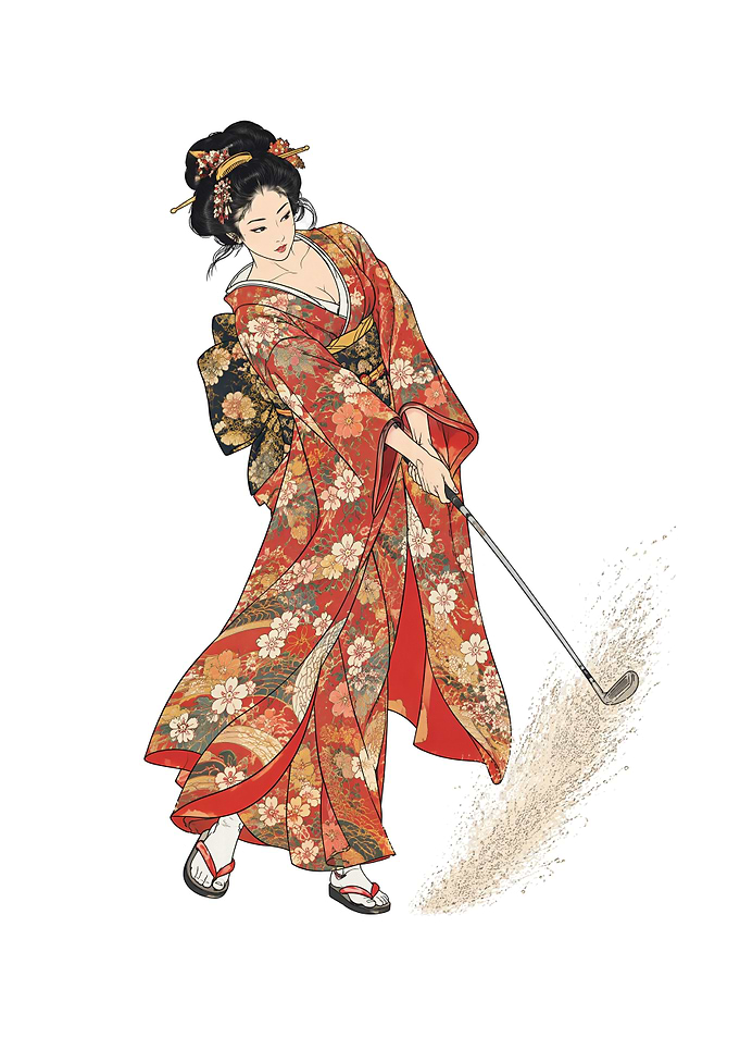 Kimono Golf - Furisode Bunker Shot