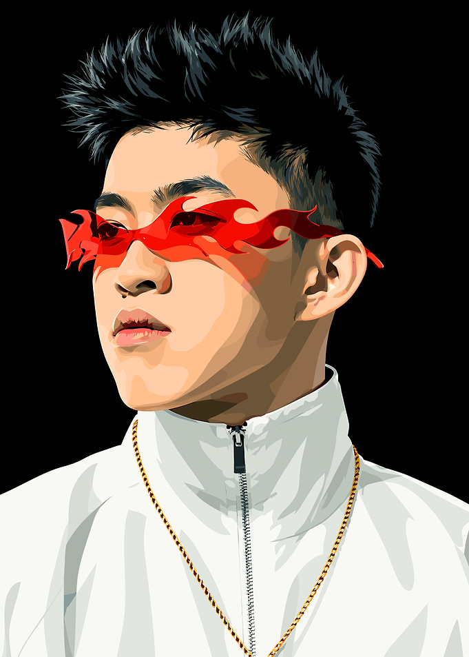 Rich Brian Portrait Digital Art