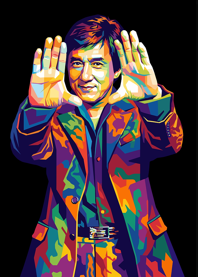 Jackie Chan Pop Art Portrait