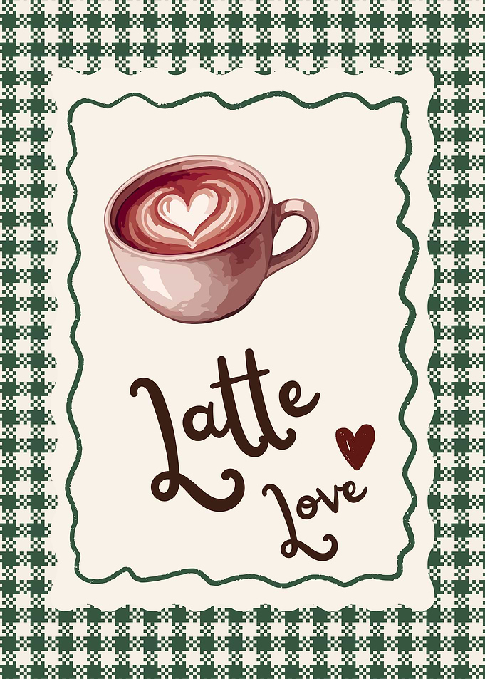 Latte Love Coffee Illustration