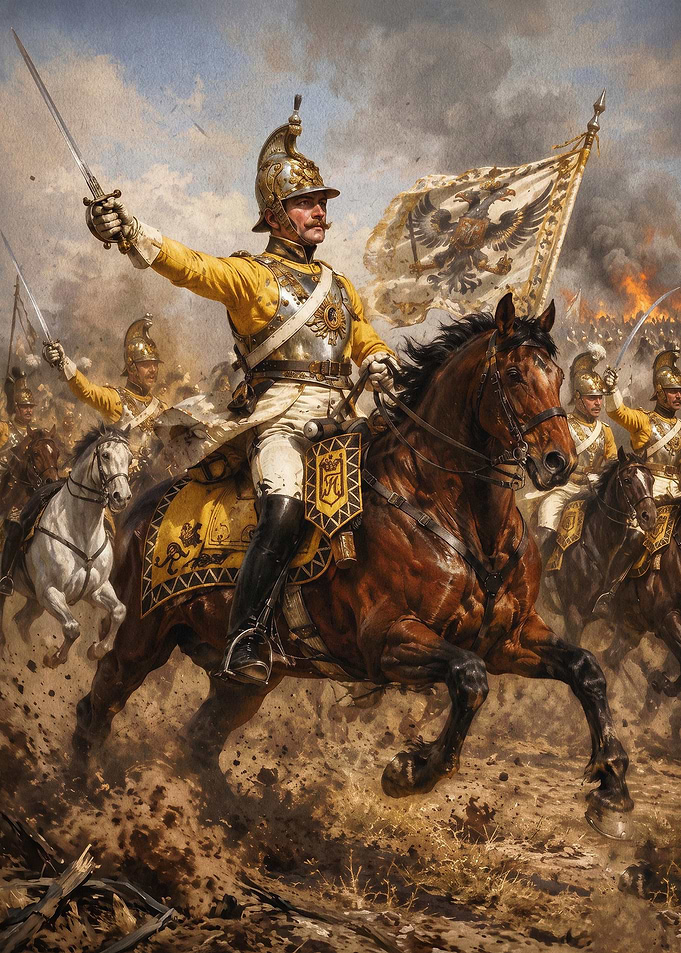 Cavalry Charge Military Battle Art