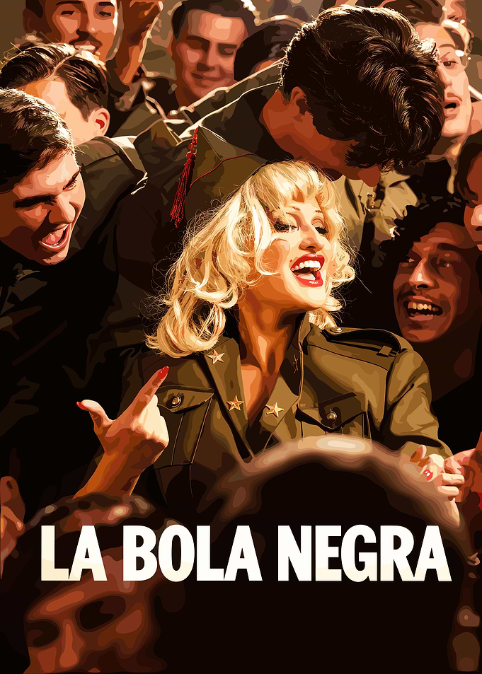 La Bola Negra Retro Poster