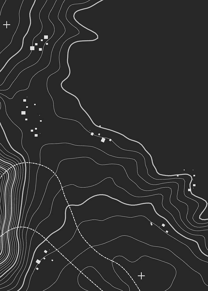 Topographical Map Contour Lines Area