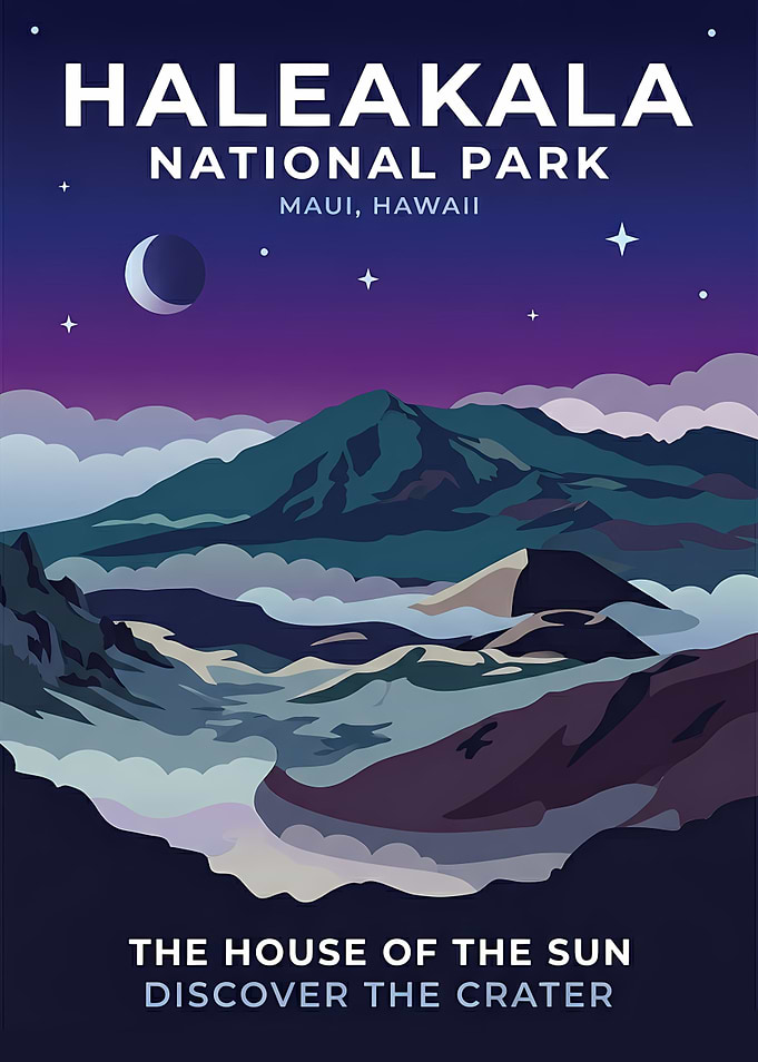 Haleakala National Park Travel Poster