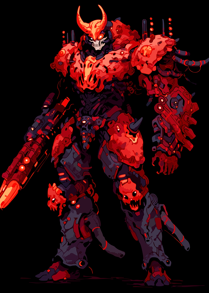 Demonic Red Mech Warrior