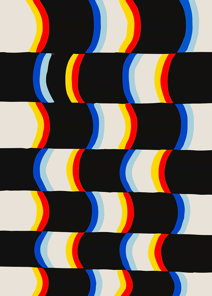 Abstract Wavy Striped Pattern