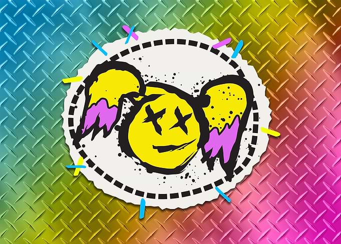 Vibrant X-Eyed Street Art
