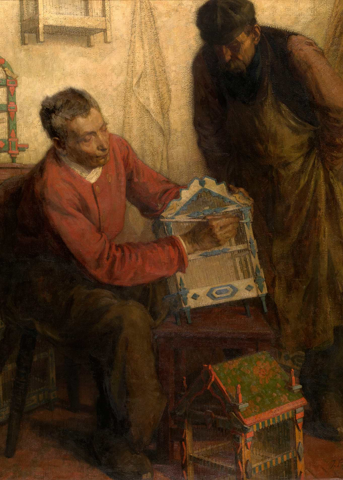 The Birdcage Maker Painting