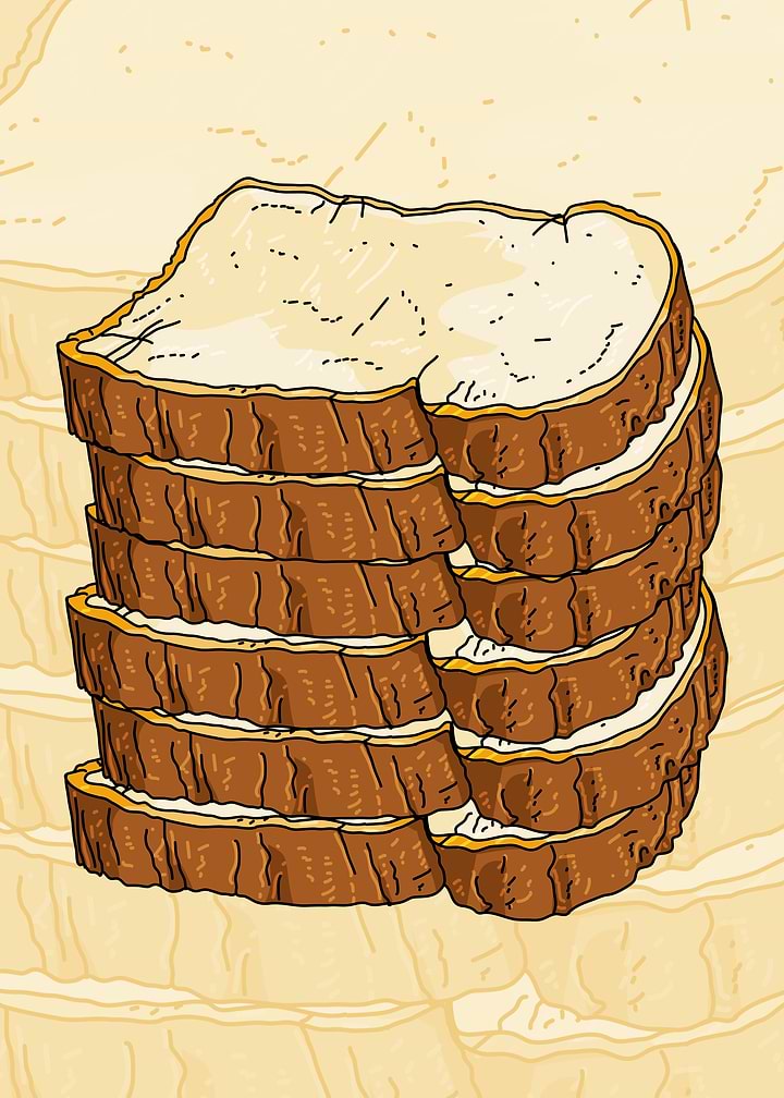 Stack of Sliced Bread Illustration