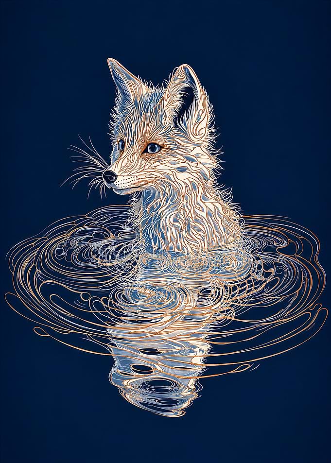 Fox Wading