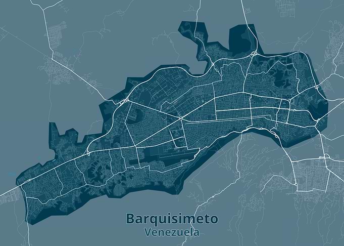 Barquisimeto Venezuela City Map Print