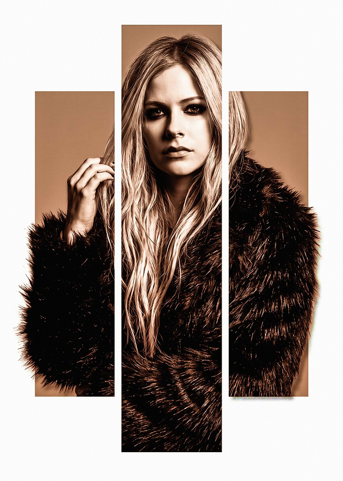Avril Lavigne Portrait Triptych