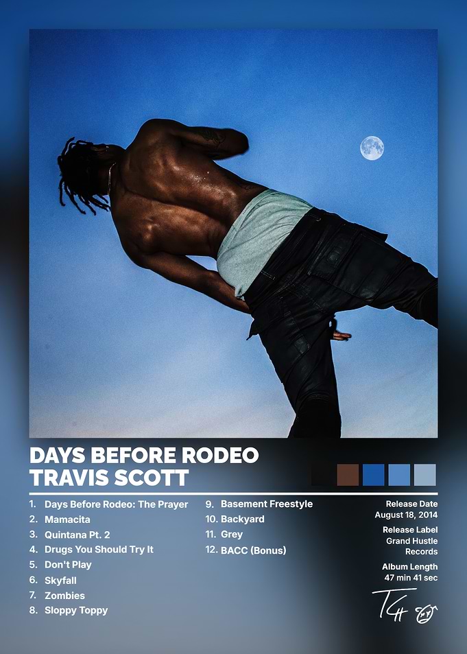 Travis Scott Days Before Rodeo Poster
