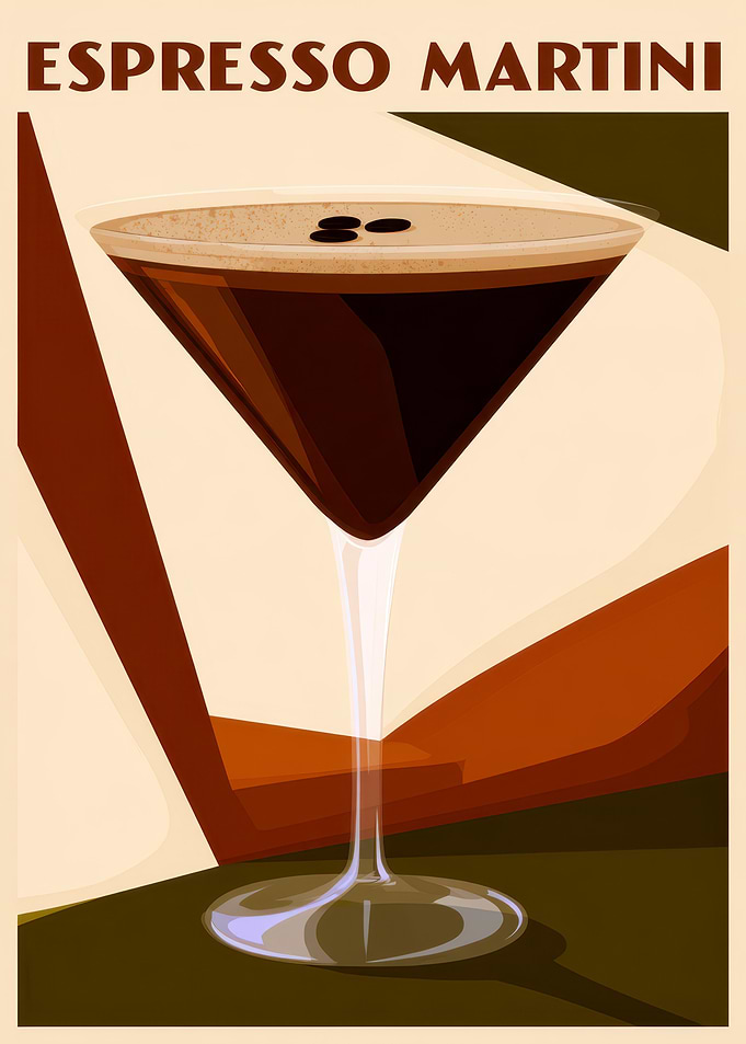 Espresso Martini – Vintage Cocktail Poster