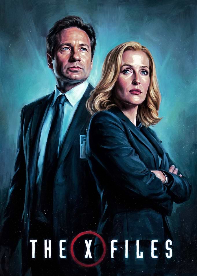 The X-Files Mulder and Scully Portrait