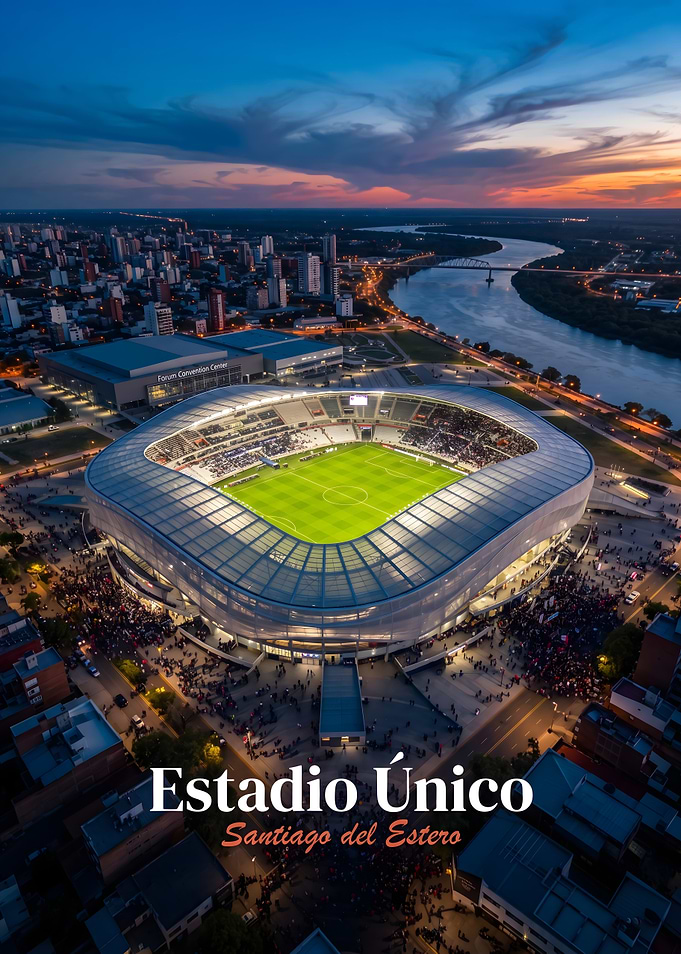 Aerial View of Estadio Único Stadium