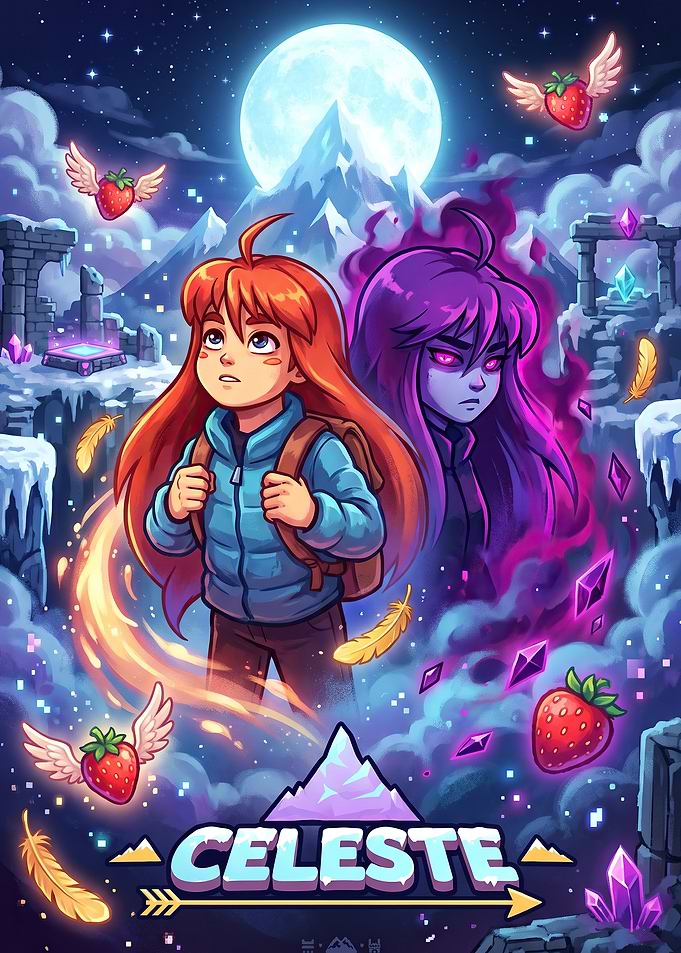 Celeste Game Art Poster
